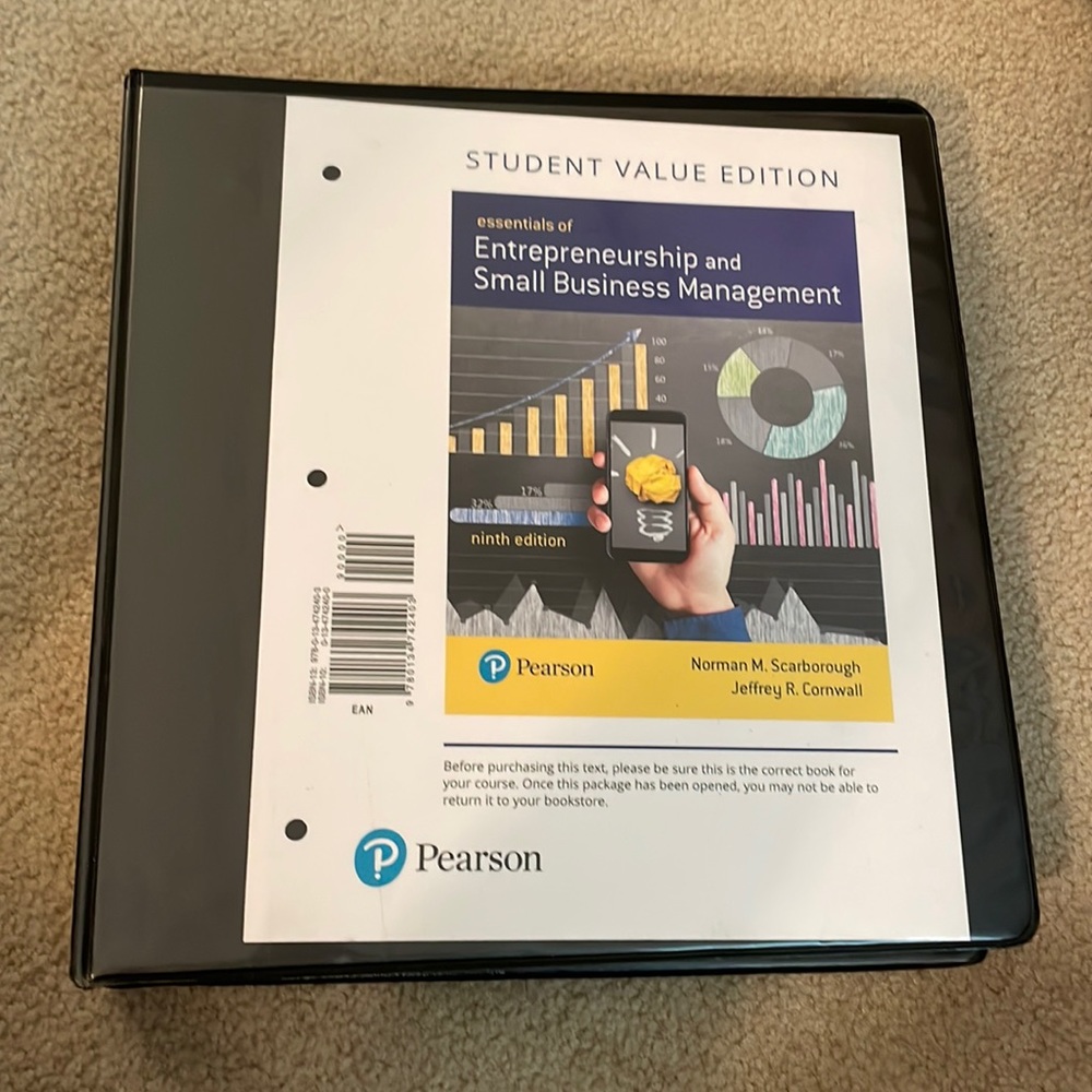 Essentials of Entrepreneurship and Small Business Management textbook.
